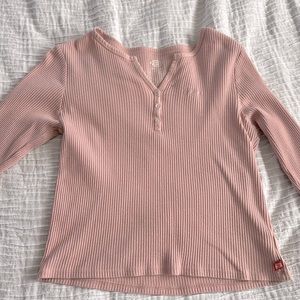 Dickies Pink Henley Top